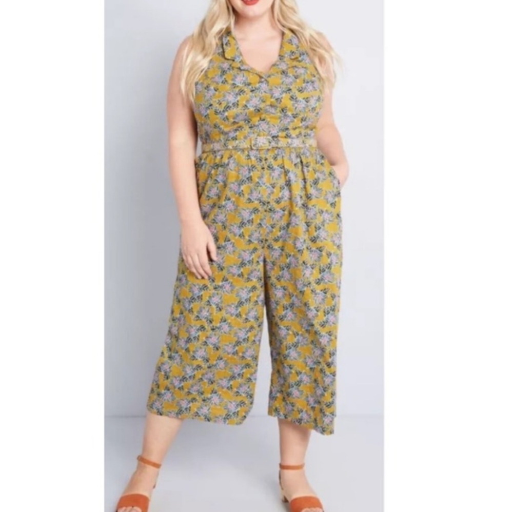 Floral Brown Jumpsuit